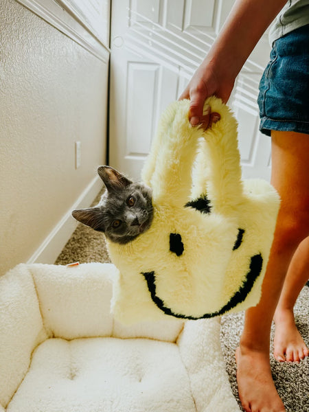 Fuzzy Smile Bag