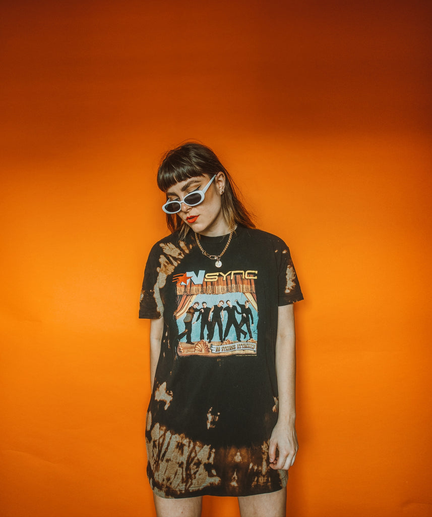 bleached shirt dress Black Bleach Tie Dye T Shirt Dress 102 Apparel