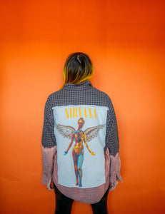 Nirvana In Utero Two Toned Bleached Flannel