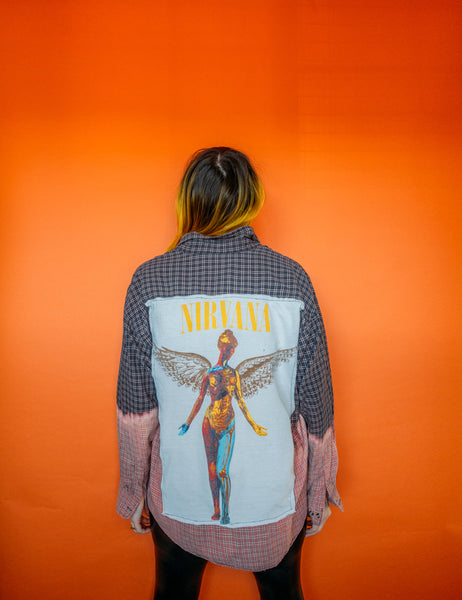Nirvana In Utero Two Toned Bleached Flannel