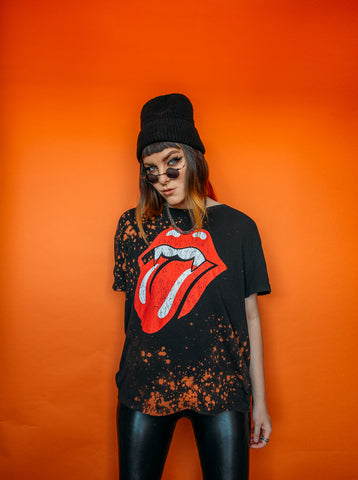 The Rolling Stones Vampire Bleached Tee