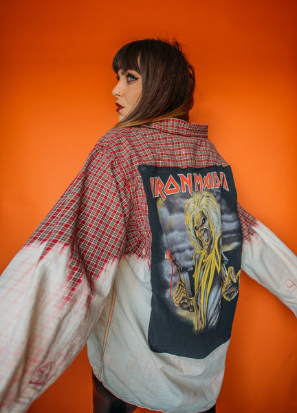 Iron Maiden Two Toned Bleached Flannel