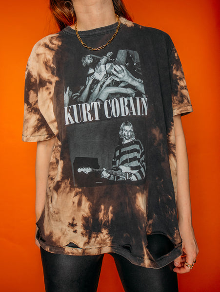 Kurt Cobain Bleached & Distressed Tee
