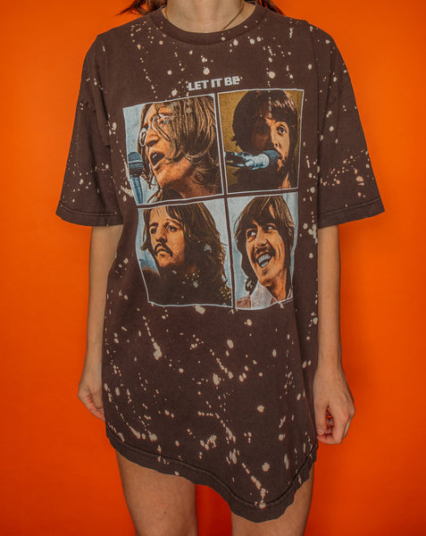 The Beatles Let It Be Brown and Bleached Tee (2X)