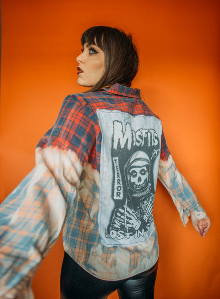 Misfits Lost in Space Two Toned Bleached Flannel