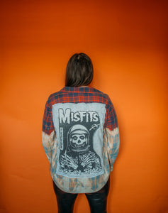 Misfits Lost in Space Two Toned Bleached Flannel