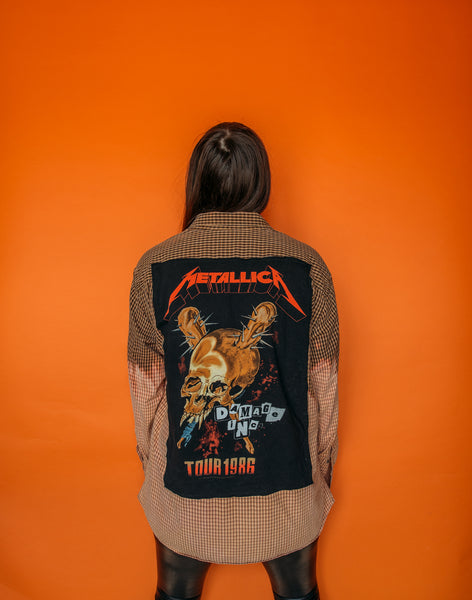 Metallica Two Toned Bleached Flannel