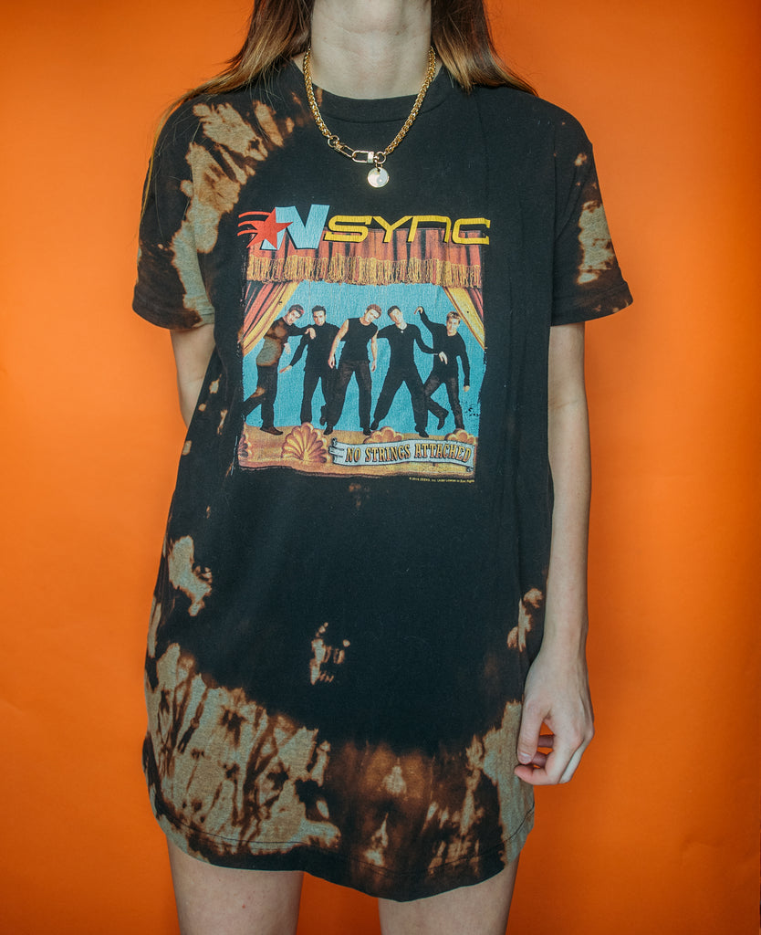 bleached t shirt dress DC Homegrown Bleached T-Shirt Dress POPPIN Chic Apparel