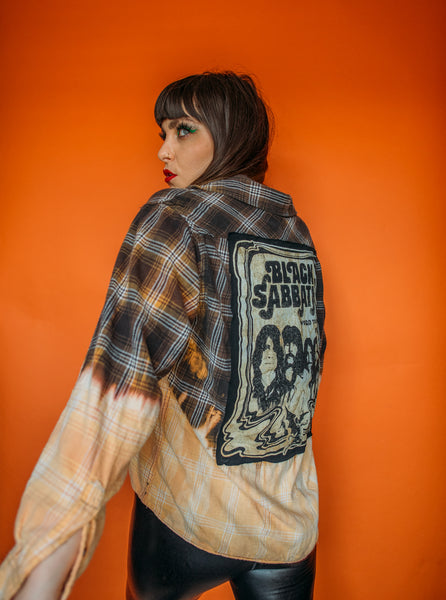 Black Sabbath Two Toned Bleached Flannel