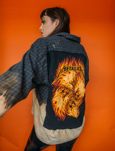 Metallica Two Toned Bleached Flannel