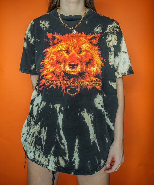 Fire Wolf Bleached Tee